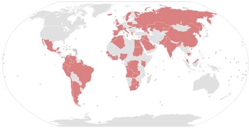 Countries implicated in the Panama PapersCredit: JCRules via Wikimedia Commons