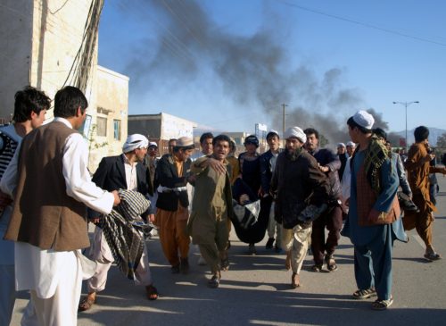 Attack on UN compound in Mazar i Sharif, Afghanistan, following protests.