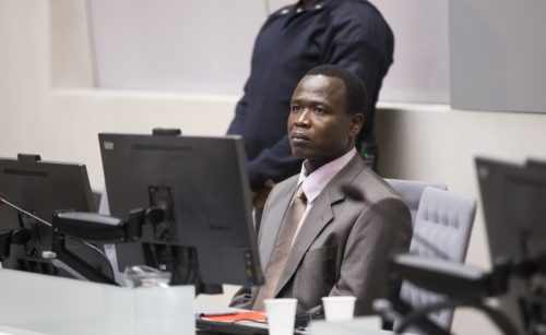 On 21 January 2016, the confirmation of charges hearing in the case of The Prosecutor v. Dominic Ongwen opened before Pre-Trial Chamber II of the International Criminal Court (ICC) at 09:30 (The Hague local time). Pictured here: Dominic Ongwen at his confirmation of charges hearing in ICC courtroom I on 21 January 2016 © ICC-CPI