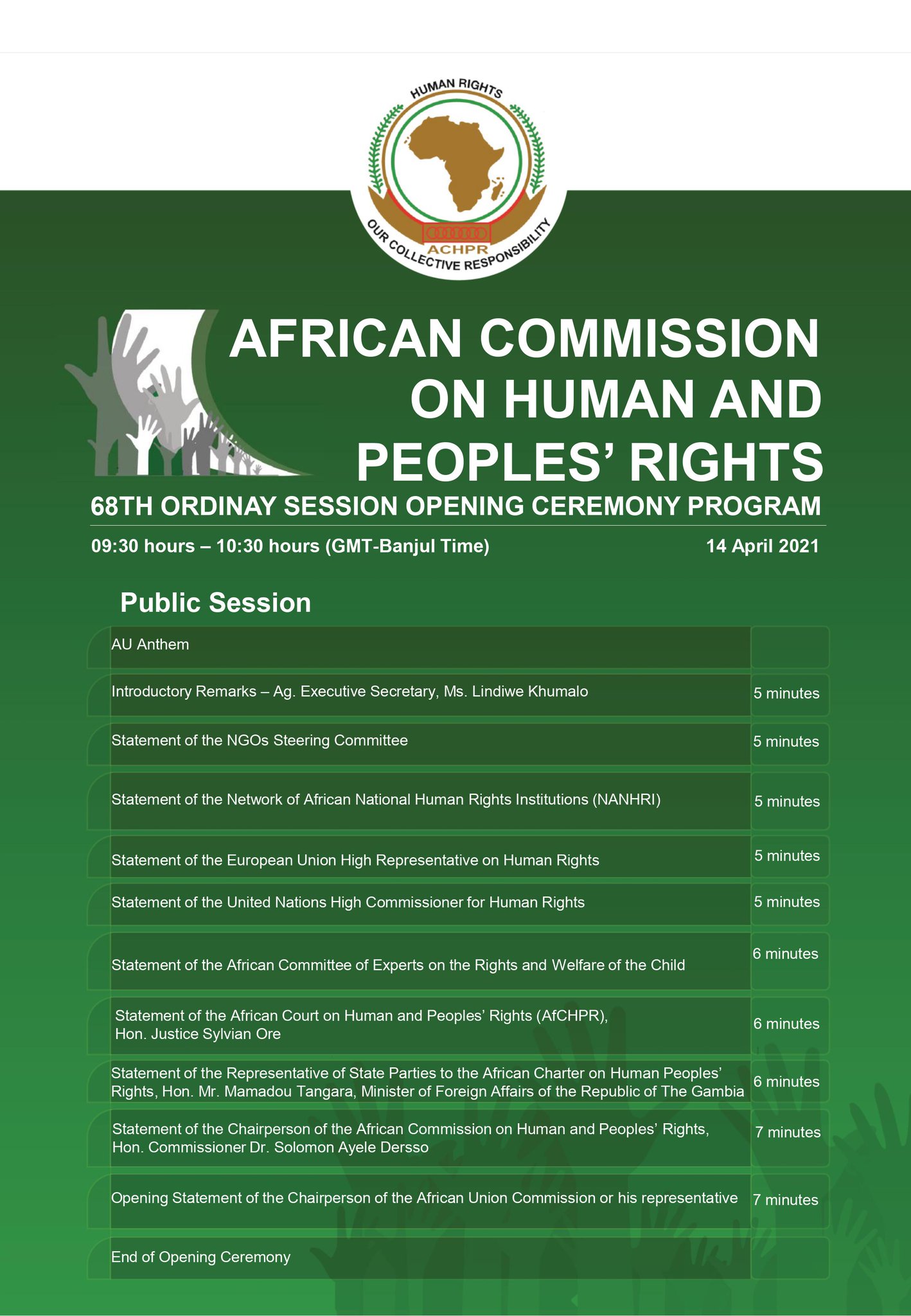 Human Rights Bodies’ Sessions & Hearings: April 2021 – International ...