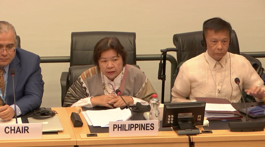 Philippines participates in a constructive dialogue with the Committee on Migrant Workers during its 36th Session